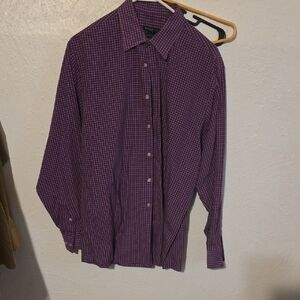Van Heusen Men's Purple Plaid Shirt